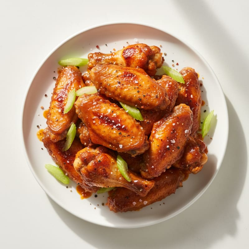 Spicy BBQ Glazed Chicken Wings