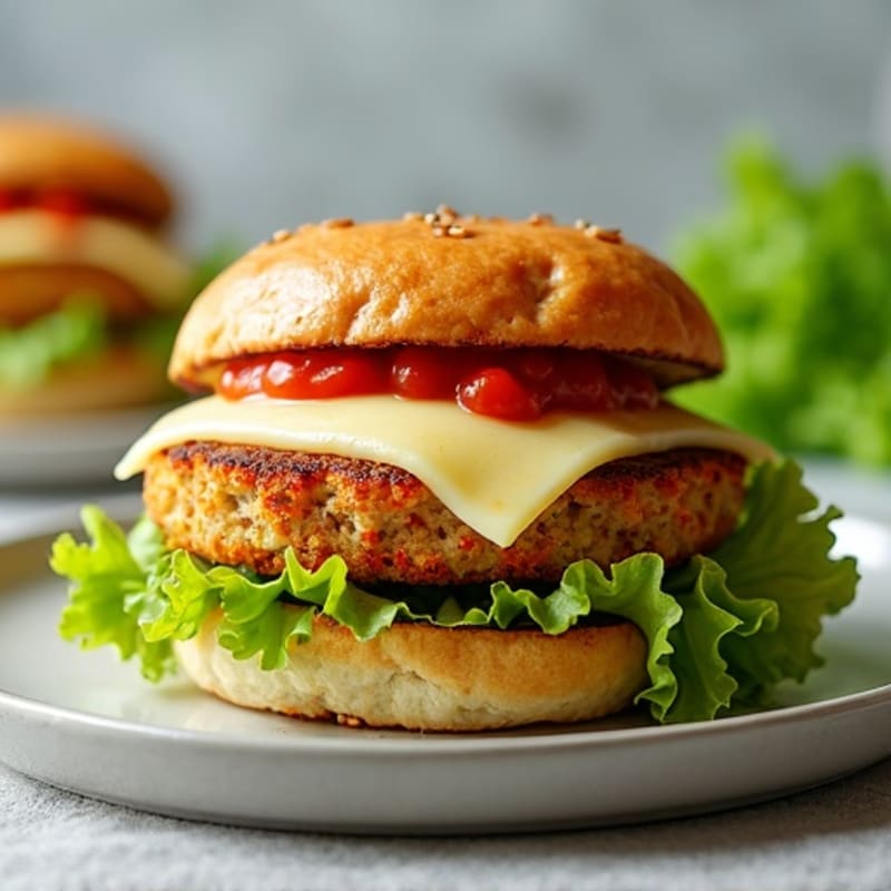 Crispy Mozzarella Turkey Burger with Zesty Marinara