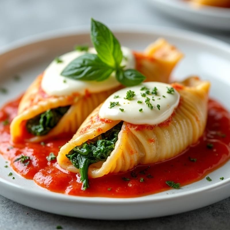 Healthy Baked Spinach Ricotta Stuffed Shells