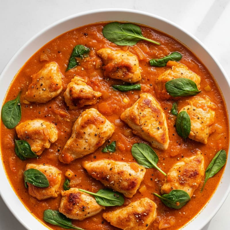 Creamy Spiced Tomato Chicken Skillet