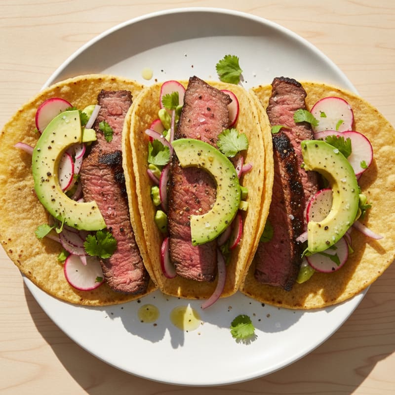 Grilled Steak Avocado Tacos