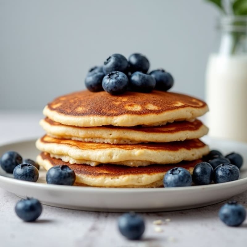 Fluffy Protein Blueberry Pancakes