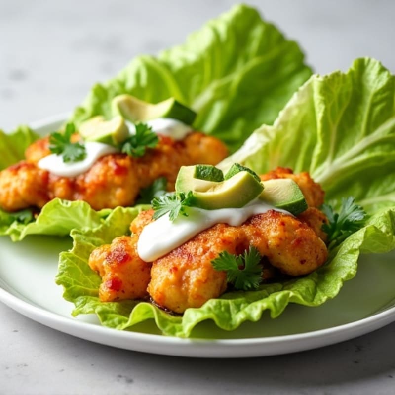 Zesty Buffalo Chicken Lettuce Wraps