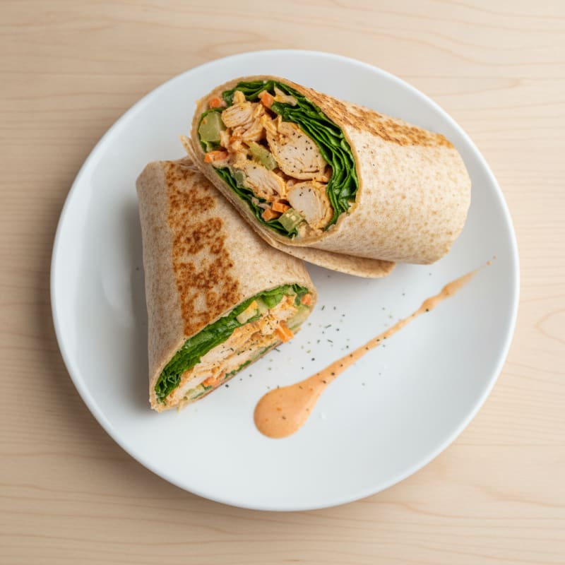 Buffalo Ranch Chicken Salad Wrap
