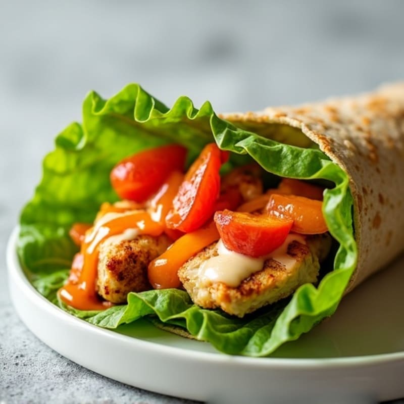 Spicy Buffalo Ranch Chicken Lettuce Wrap