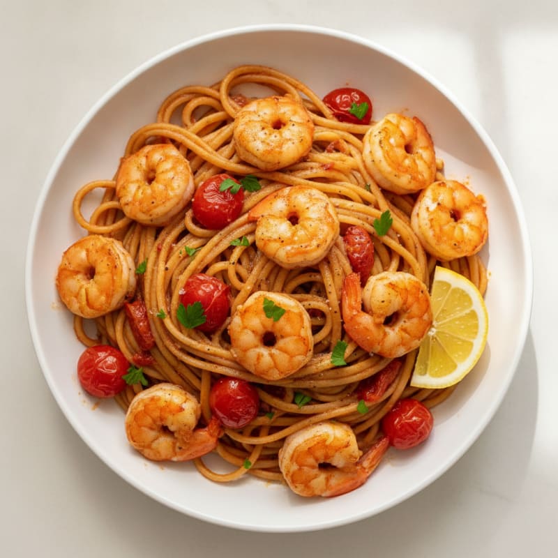 Spicy Calabrian Chili Shrimp Linguine