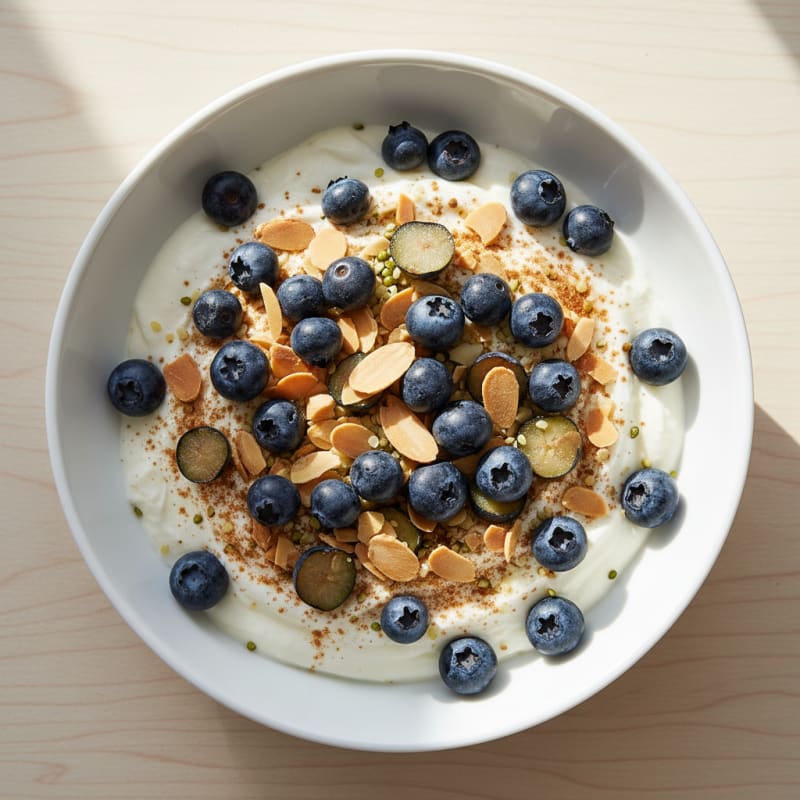 Blueberry Skyr Bowl with Toasted Almonds