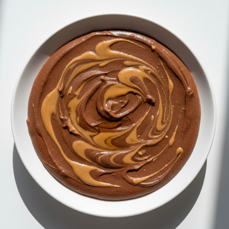 Silky Chocolate Protein Pudding with Peanut Butter Swirl