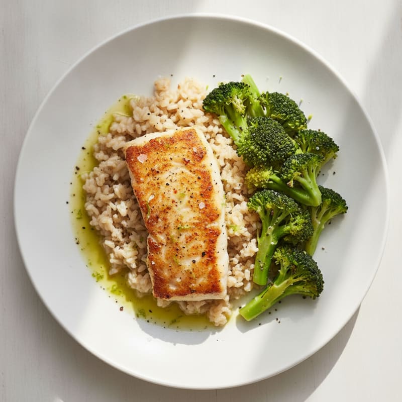 Chili-Lime Cod with Brown Rice