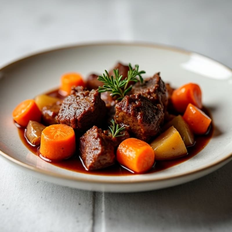 Red Wine Braised Beef with Root Vegetables
