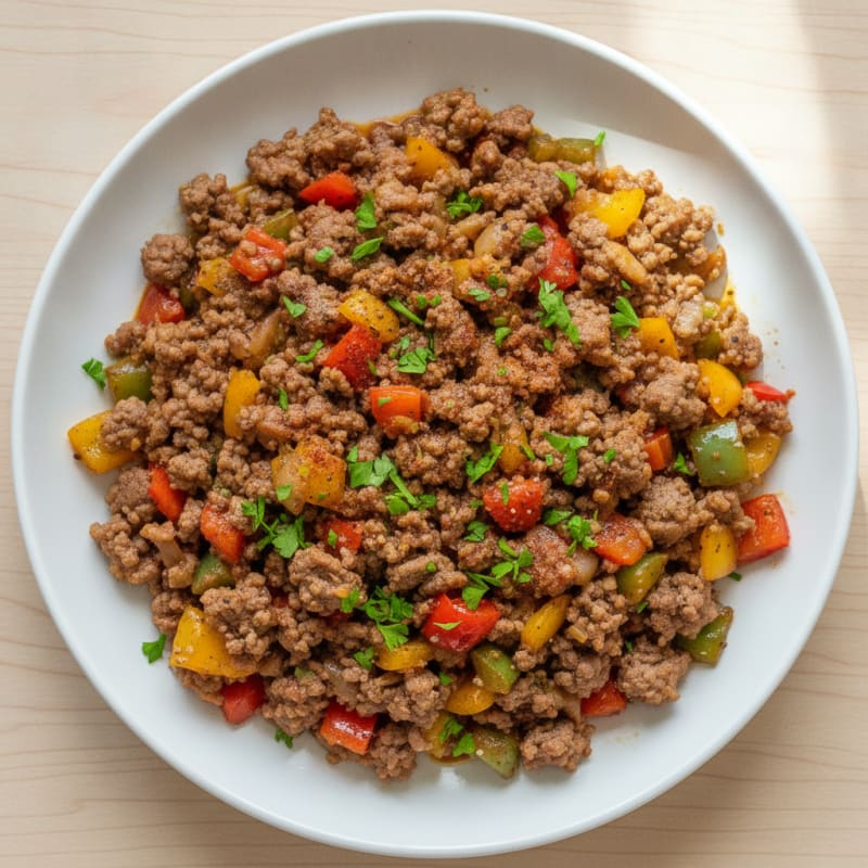 Ground Beef and Bell Pepper Skillet