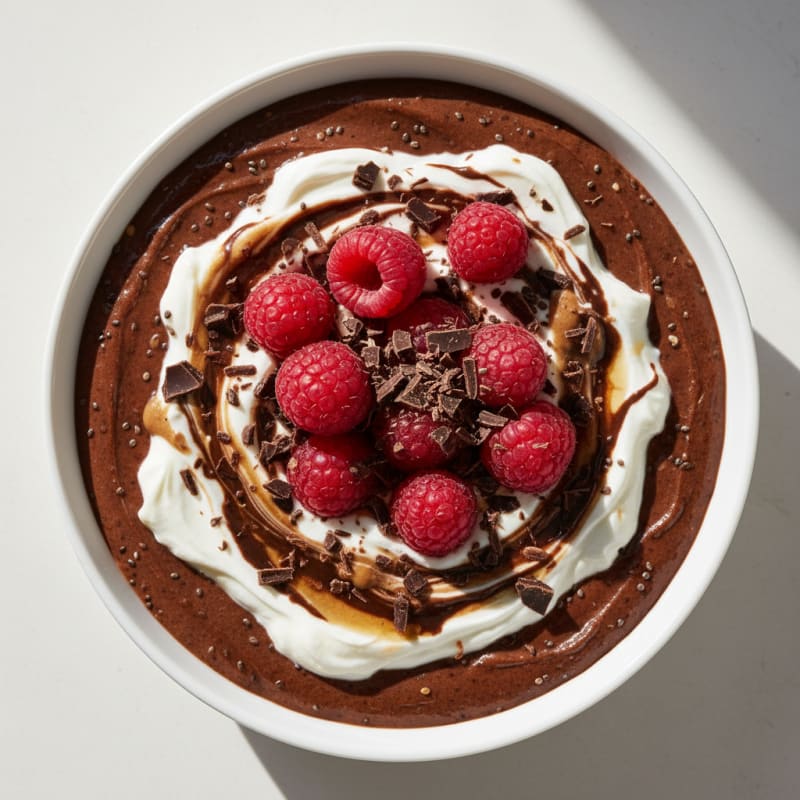 Silky Chocolate Protein Pudding with Greek Yogurt