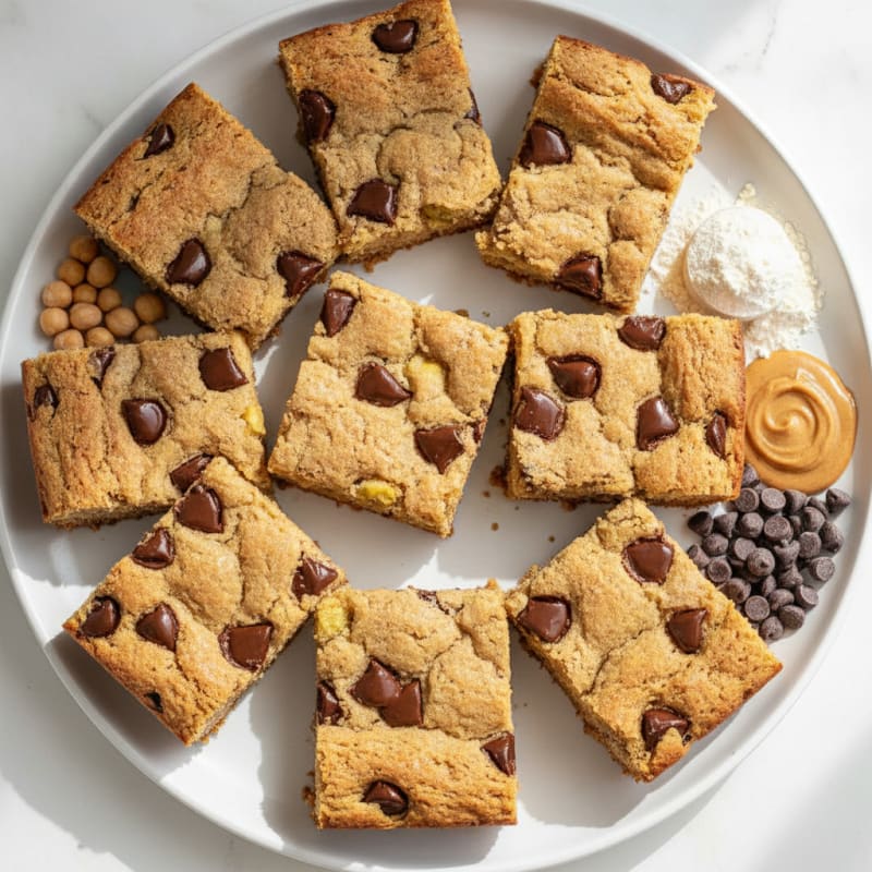 Chocolate Chip Protein Cookie Bars