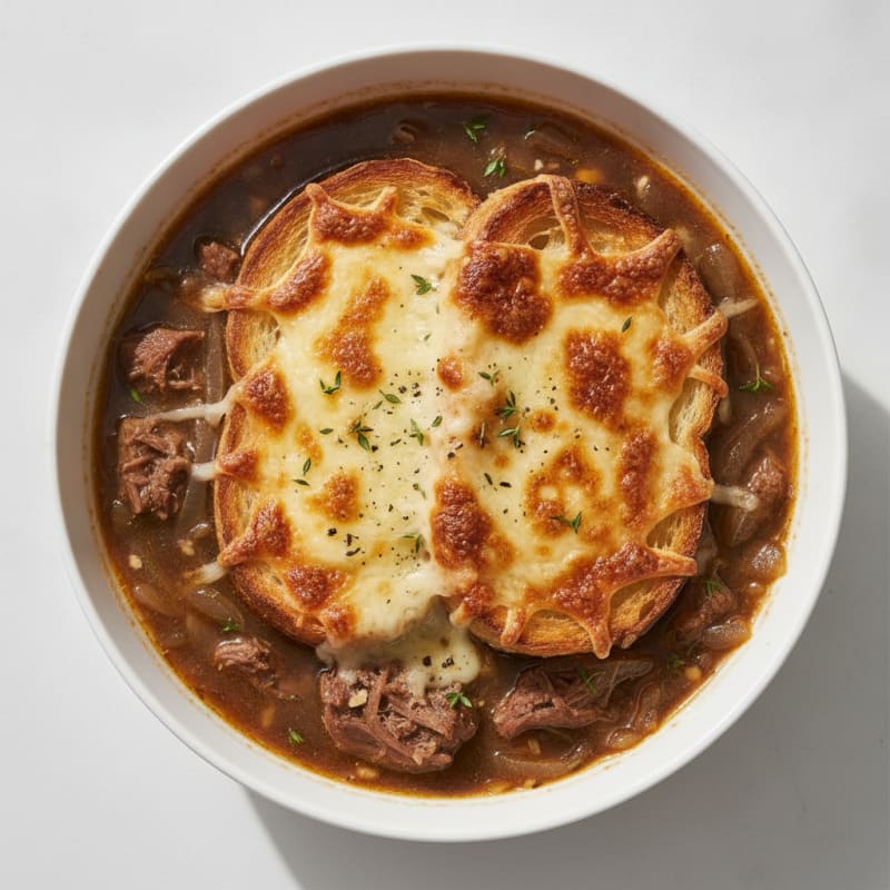 Classic French Onion Soup with Gruyère