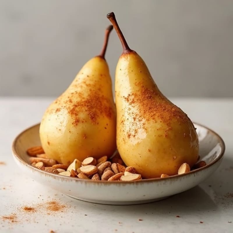 Tender Baked Pears with Cinnamon Crunch