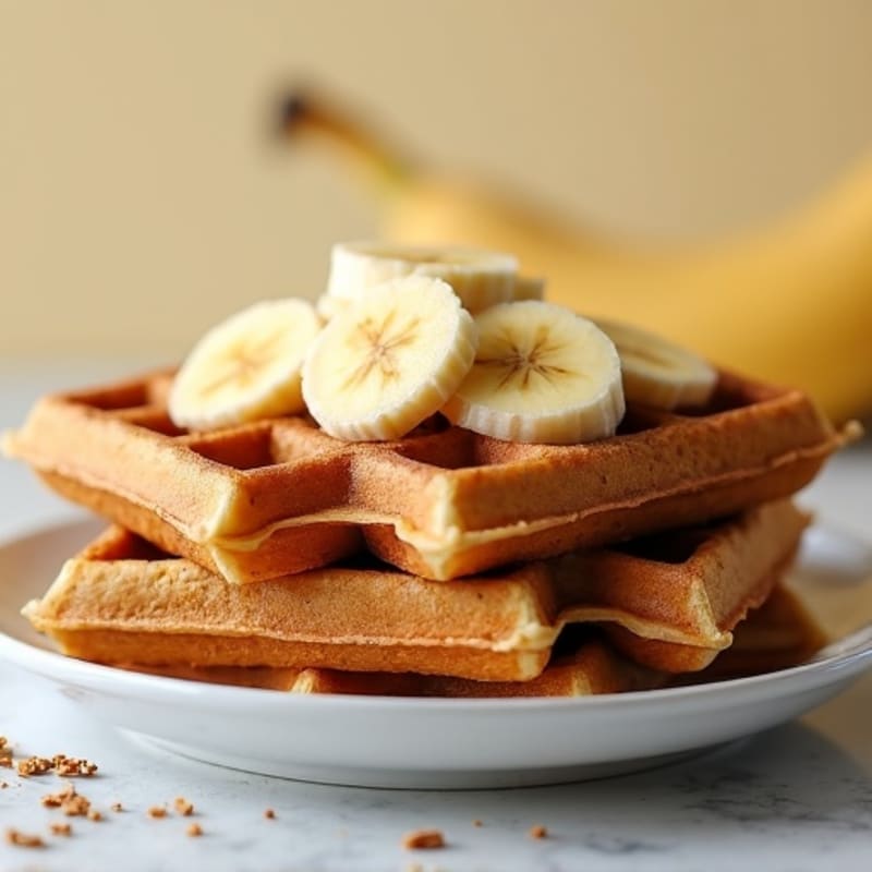 Protein-Packed Almond Flour Banana Waffles