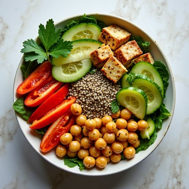 Fresh Herb-Roasted Chickpea Bowl with Lemon Tahini Drizzle