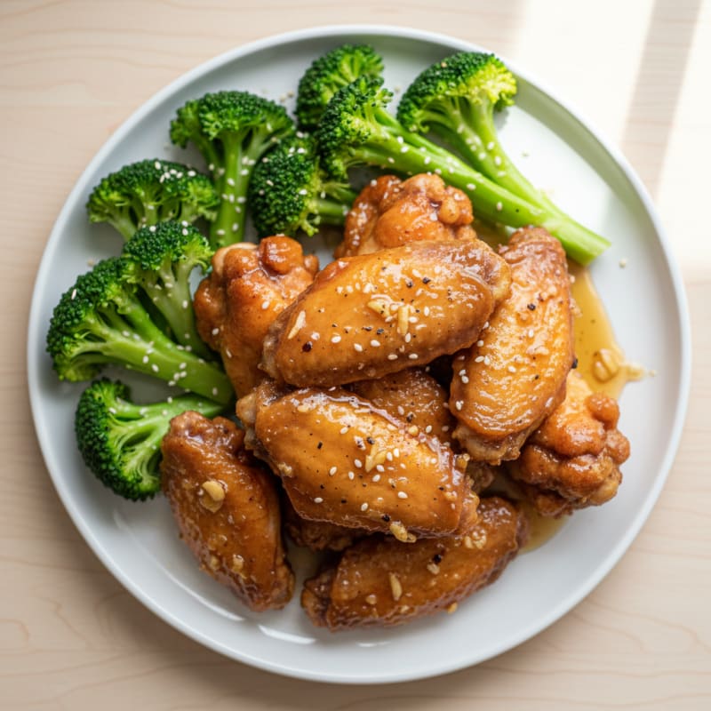 Crispy Honey-Garlic Chicken Wings