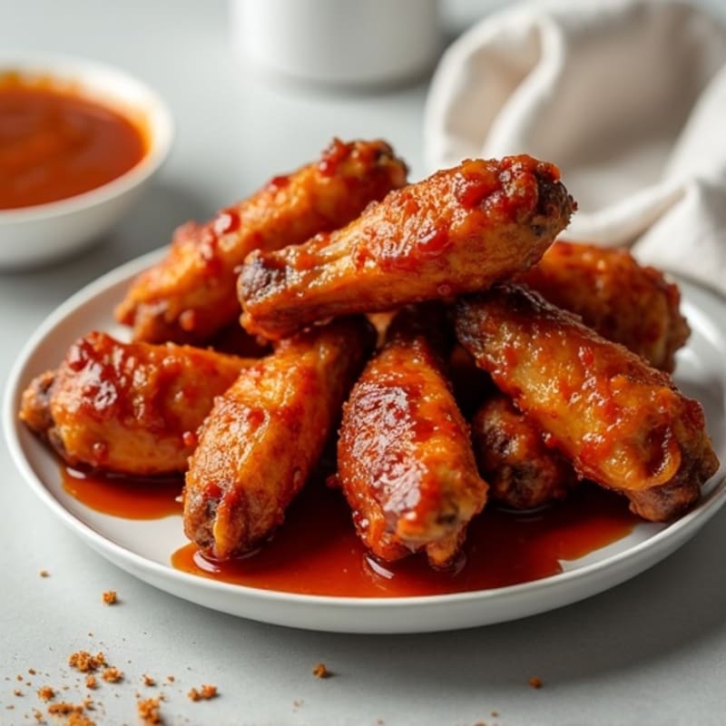 Crispy Baked Spicy BBQ Chicken Wings