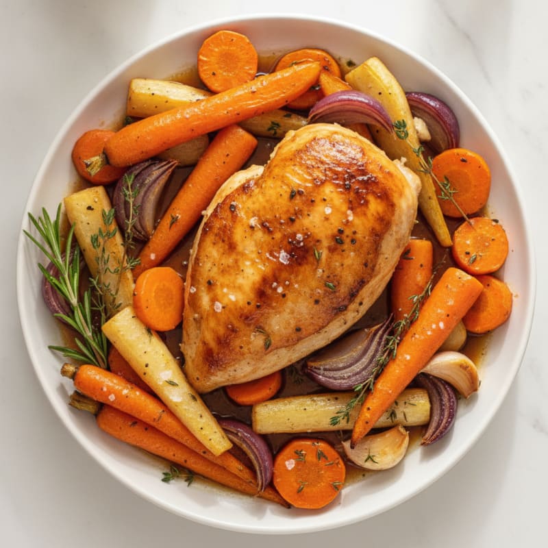 Savory Herb-Roasted Chicken with Root Vegetables