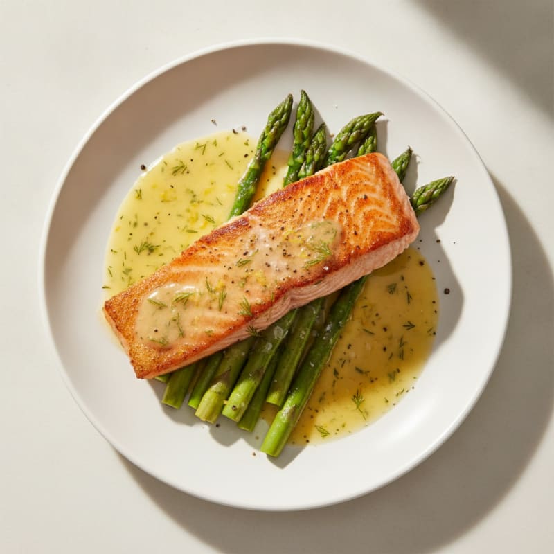 Pan-Seared Salmon with Lemon-Dill Sauce