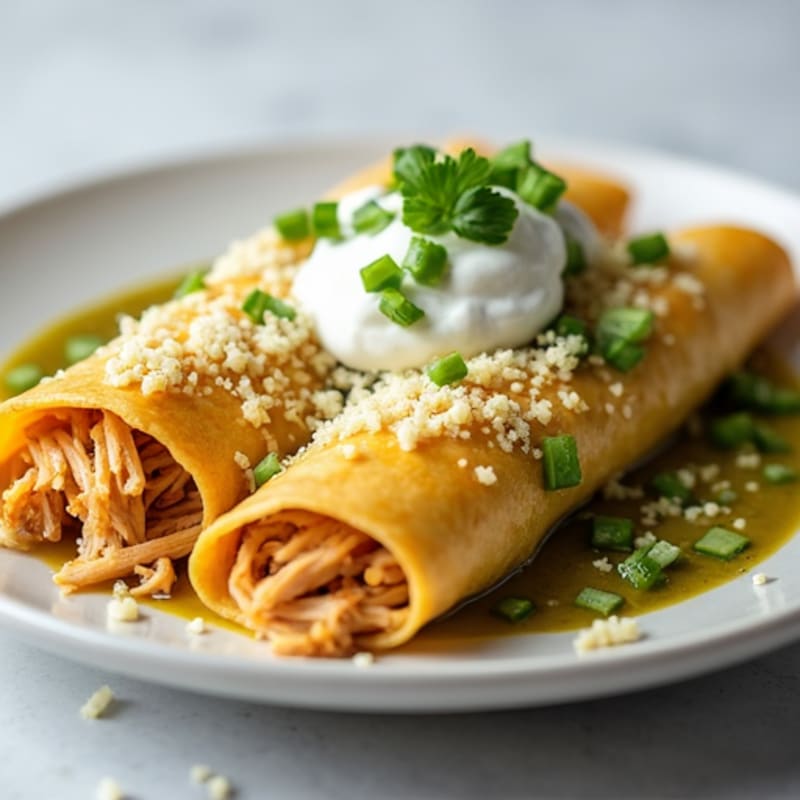 Salsa Verde Shredded Chicken Enchiladas
