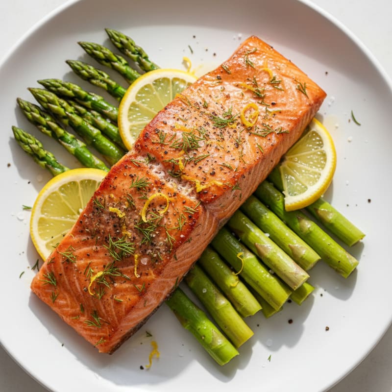 Lemon-Herb Baked Salmon with Asparagus