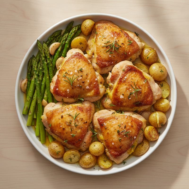 Lemon-Herb Roasted Chicken Thighs