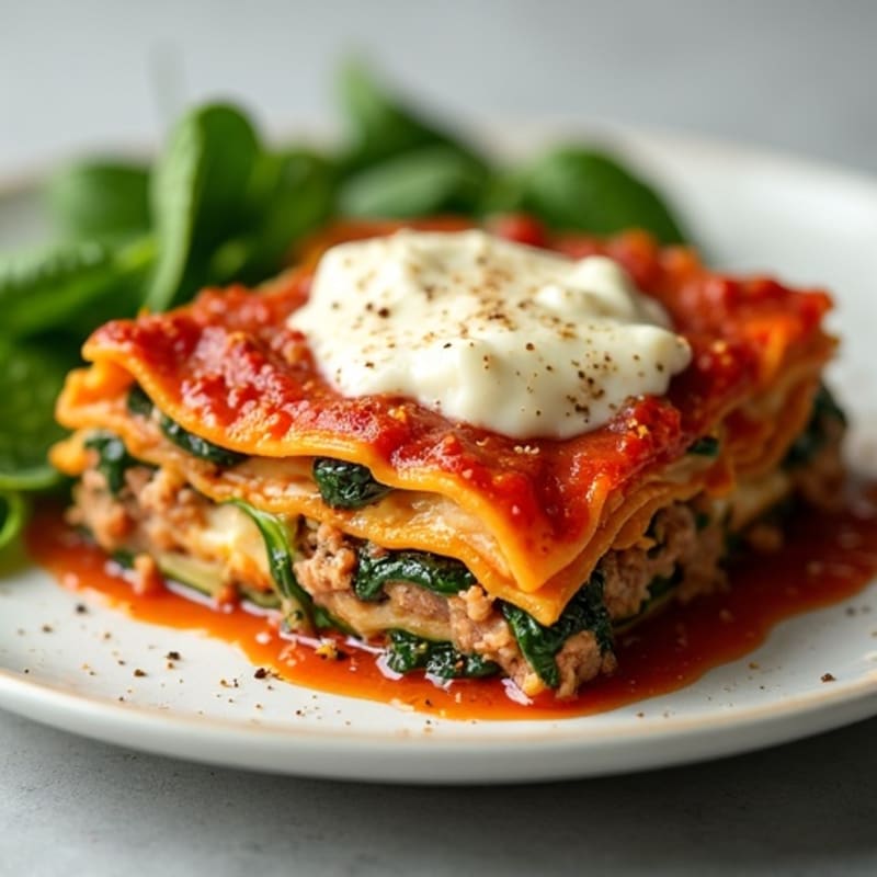 Hearty Lean Ground Turkey Lasagna Bake