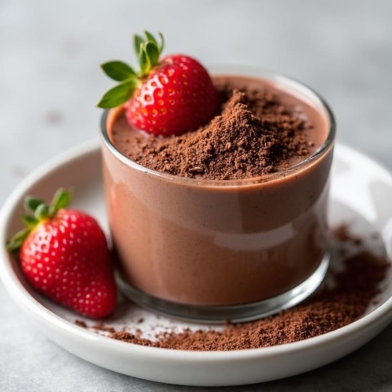 Silky Chocolate Protein Pudding with Chia Seeds