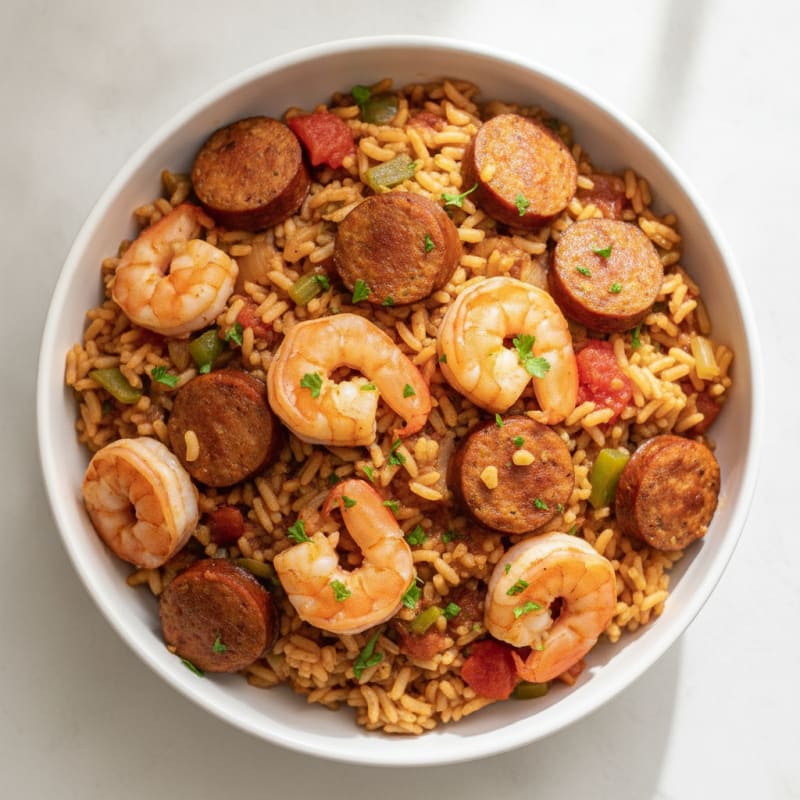 Creole Shrimp and Sausage Jambalaya