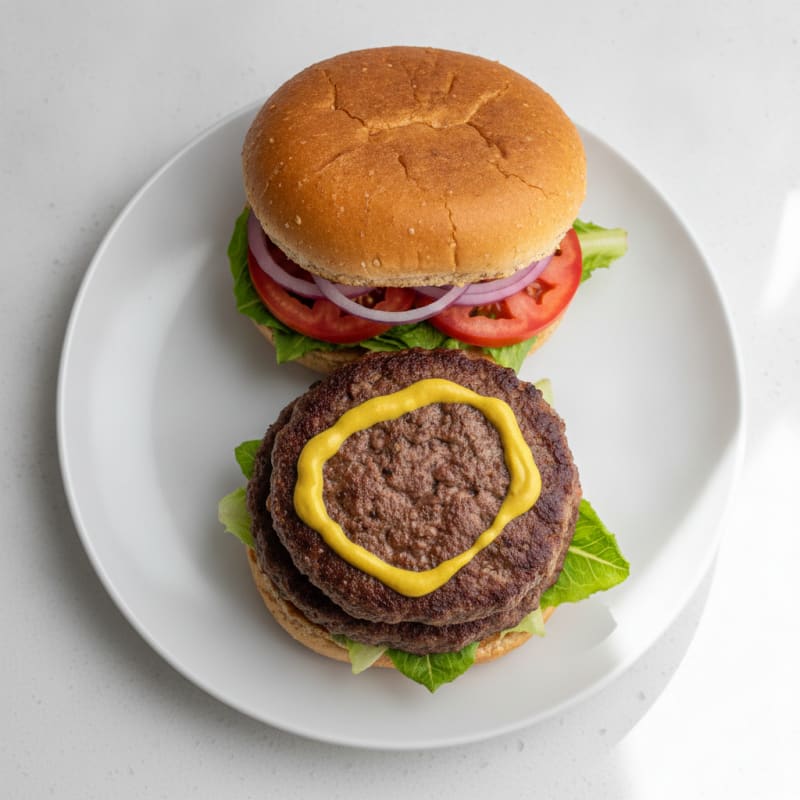 Classic Beef Burger with Toasted Buns