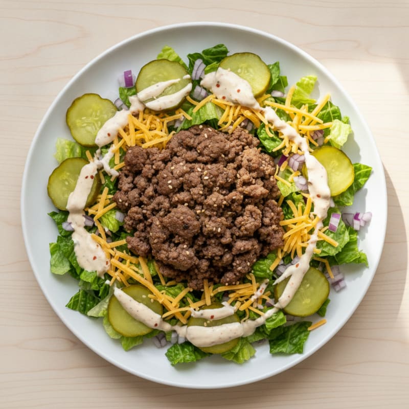 Protein-Packed Big Mac Bowl