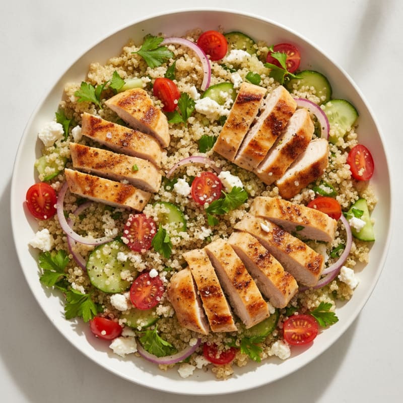 Lemon Herb Chicken and Quinoa Salad