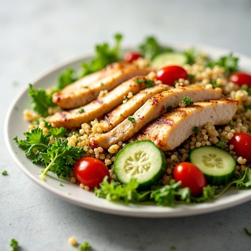 Grilled Chicken and Quinoa Salad with Lemon Vinaigrette