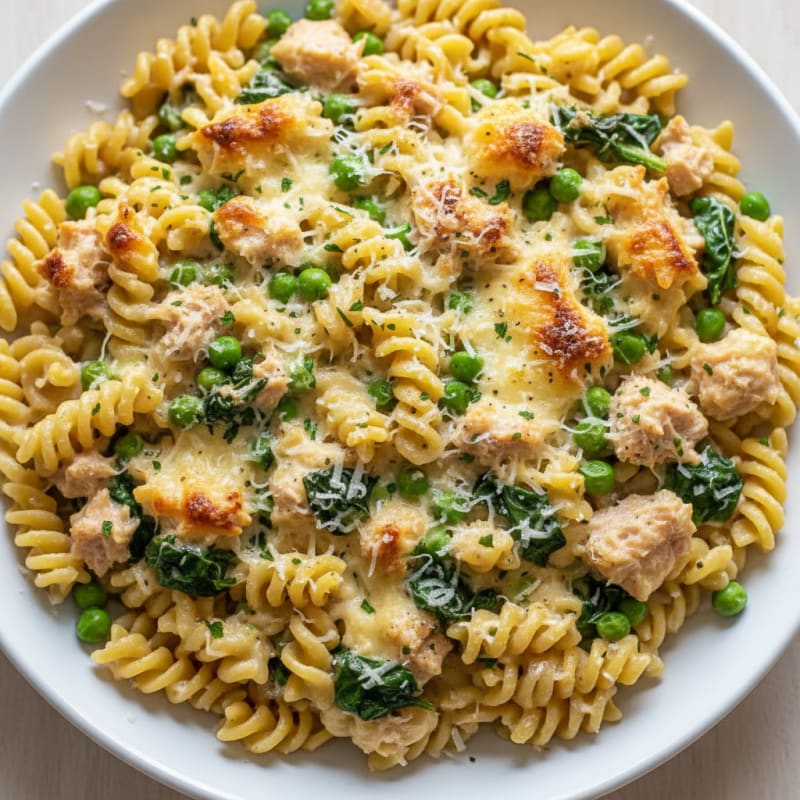 Creamy Lemon-Herb Tuna Pasta Bake