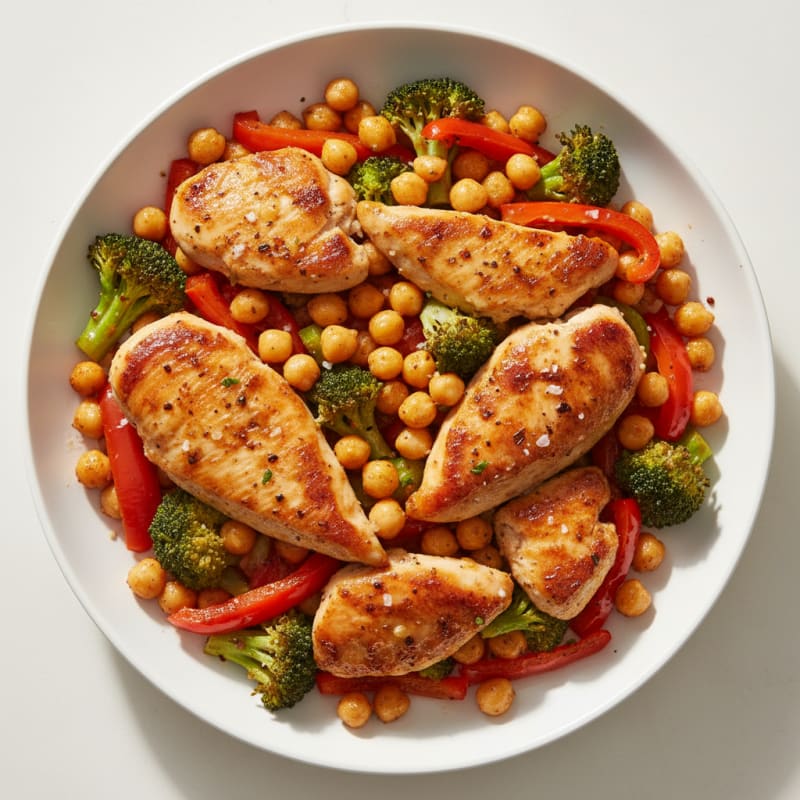 Zesty Roasted Chickpea & Vegetable Medley