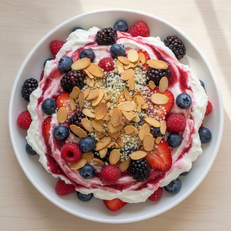 Creamy Greek Yogurt Protein Parfait with Mixed Berries