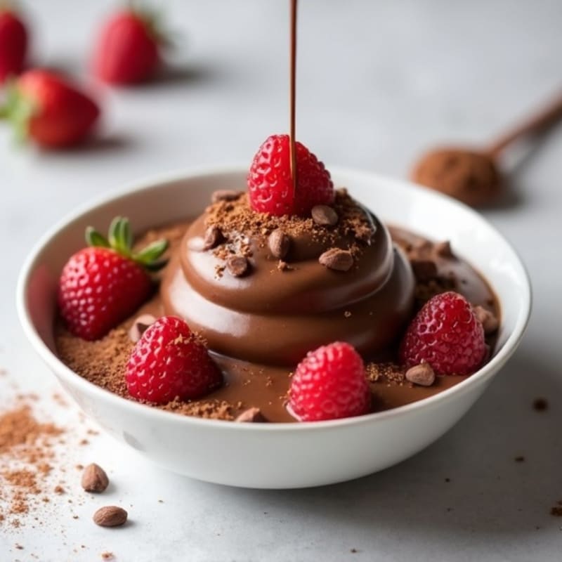 Silky Chocolate Protein Pudding with Greek Yogurt