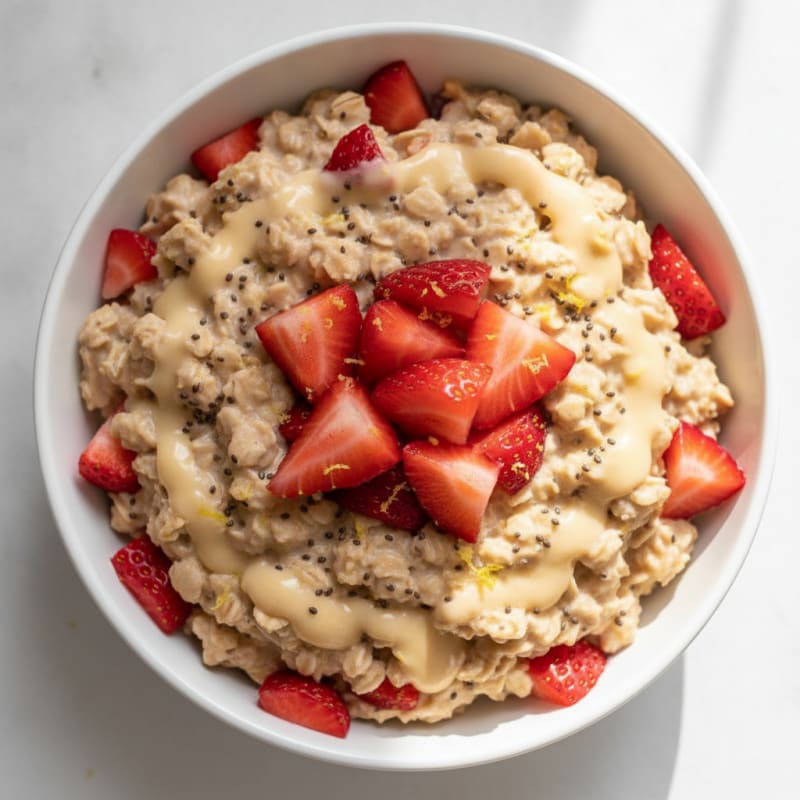 Strawberry Shortcake Overnight Oats