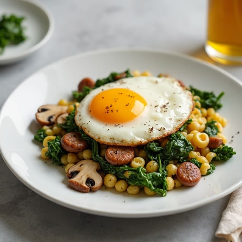 Protein-Packed Spinach and Mushroom Egg White Scramble