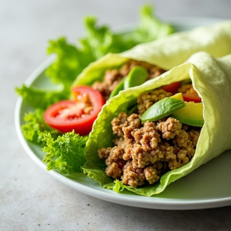 Creamy Avocado Turkey Lettuce Wrap