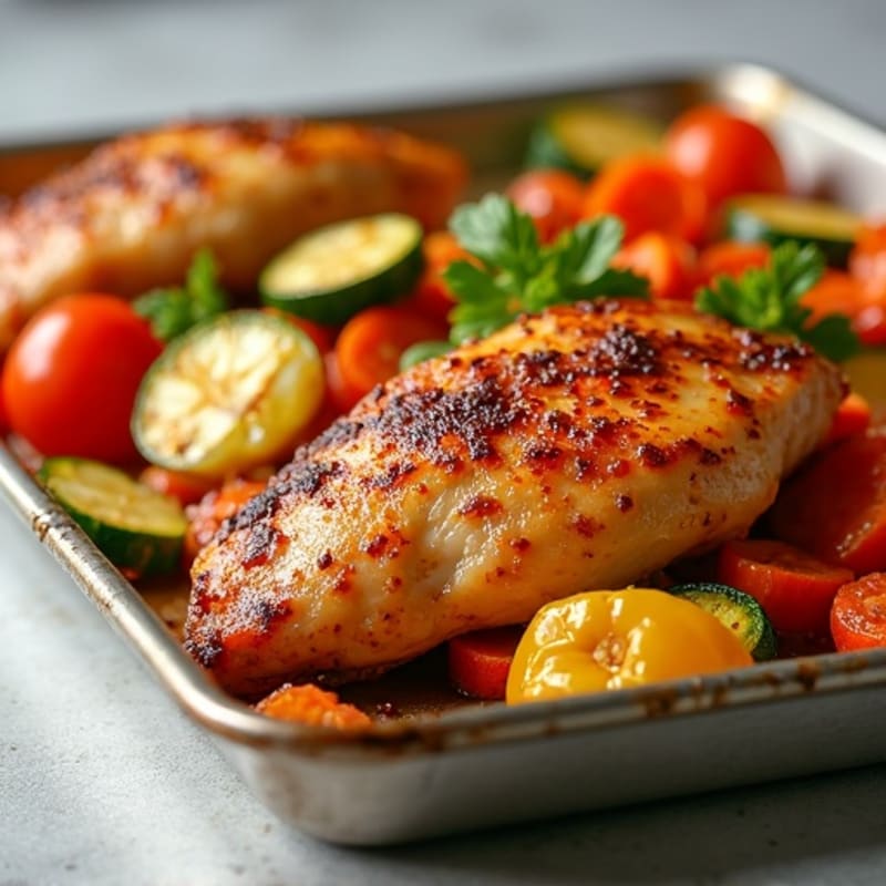 Sheet Pan Honey Garlic Chicken and Roasted Vegetables