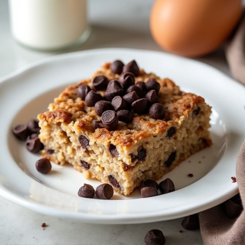 Chewy Chocolate Chip Protein Baked Oats