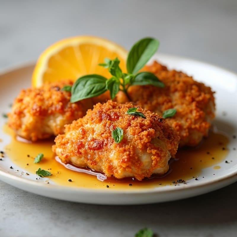 Crispy Roasted Orange Chicken with Sticky Orange Glaze