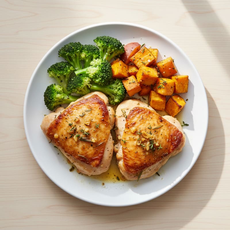 Garlic Herb Roasted Chicken Thighs