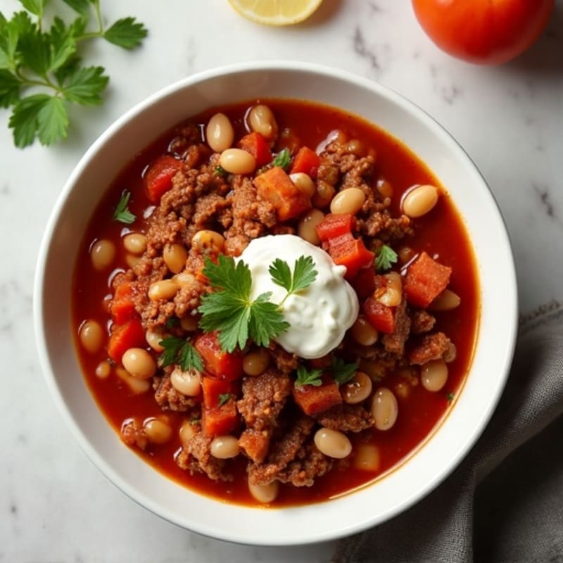 Hearty Slow Cooker Beef Chili