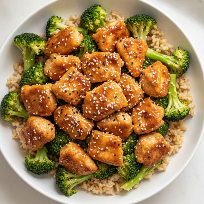 Sesame Chicken with Broccoli