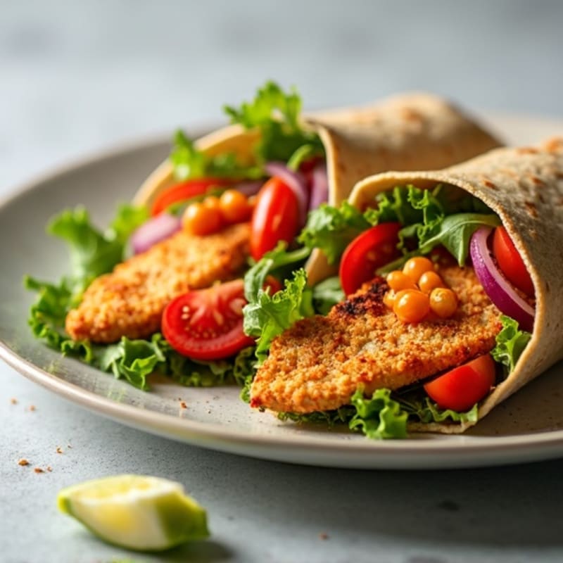 Crispy Buffalo Chicken Wraps with Fresh Veggies