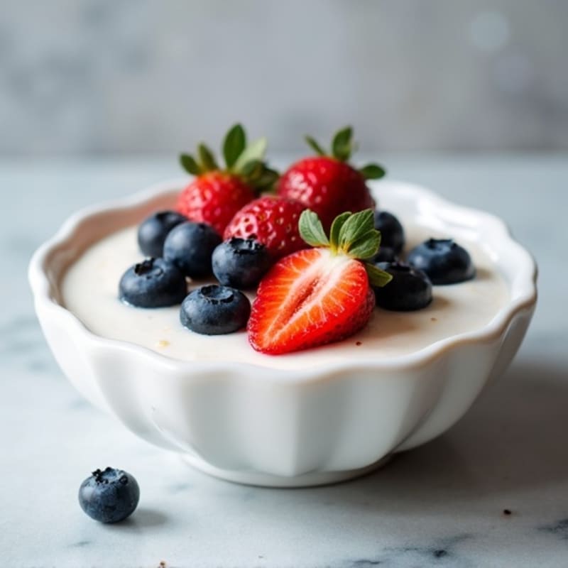 Silky Greek Yogurt Protein Pudding with Berries